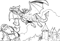 A coloring page of fairy tales tree